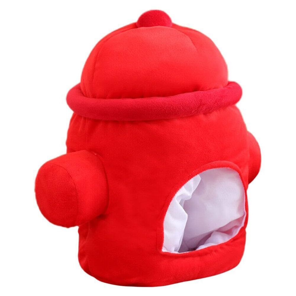 5509 Funny Party Hats Plush Fire Hydrant Shape Hat Novelty Headwear